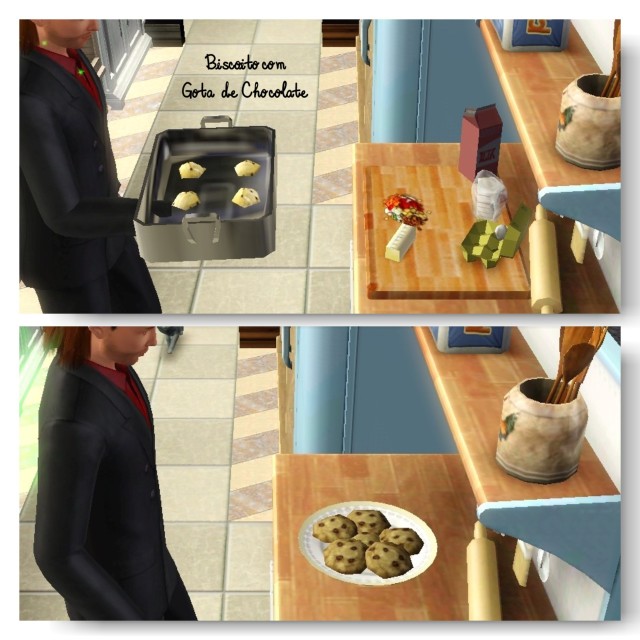 Receita Biscoito com Gota de Chocolate The Sims 3 - 2